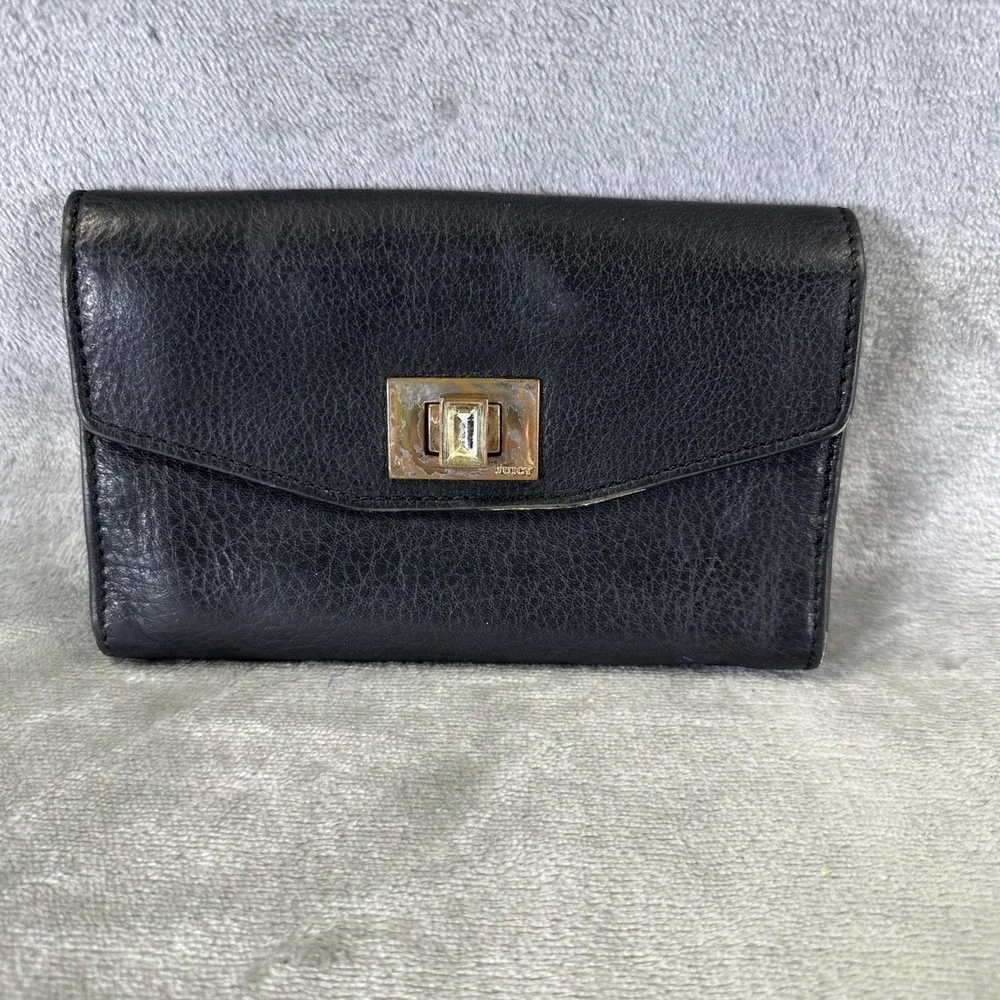 VTG Juicy Couture Wallet Black Leather